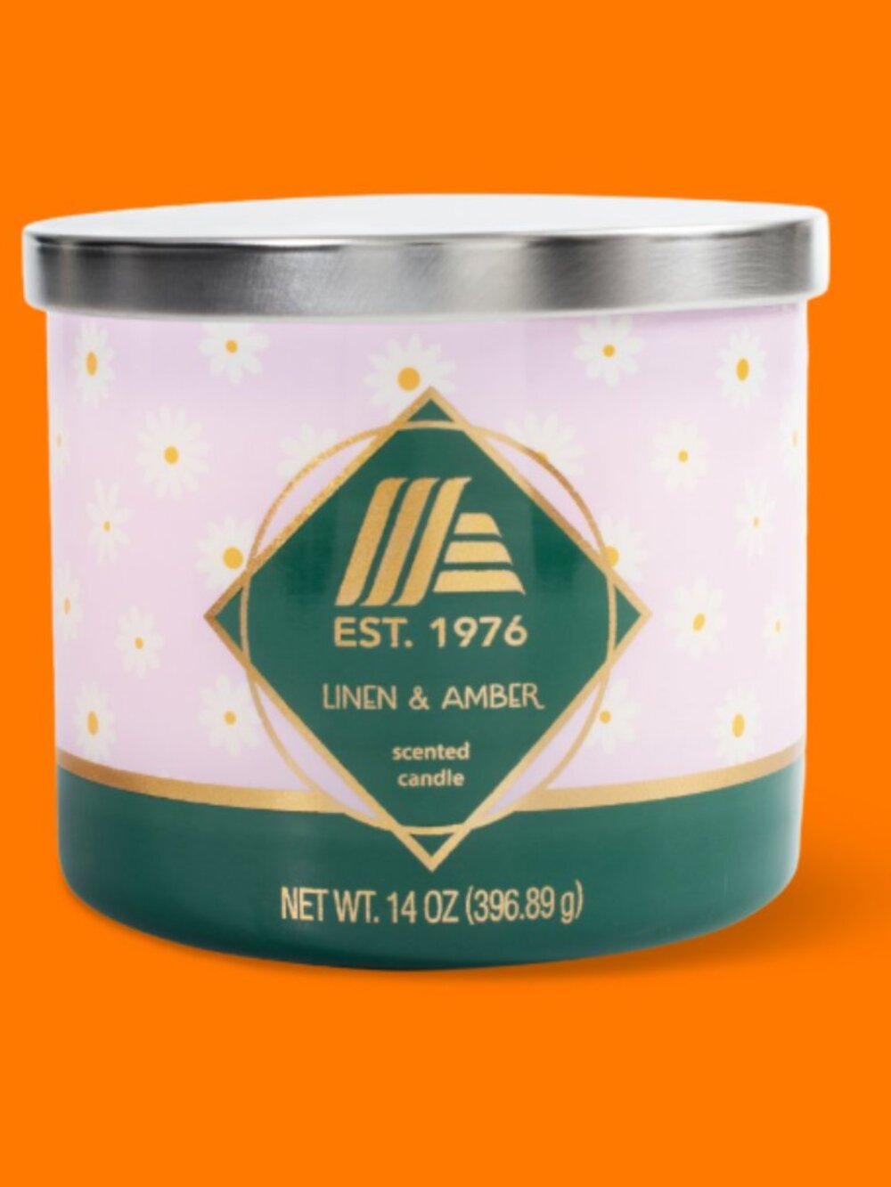 ALDI 50th Anniversary Linen & Amber Candle 14oz 3 Wick Glass Jar LTD ED NEW